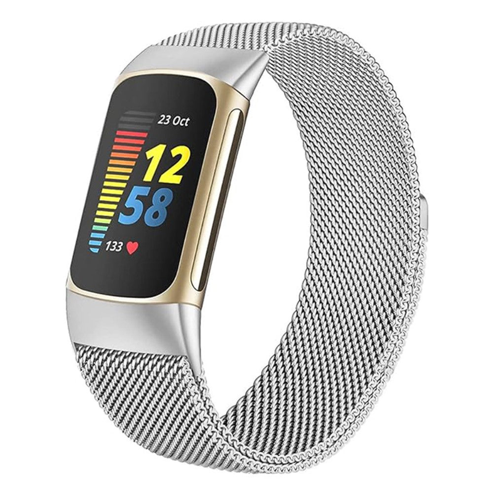 Fint Metal Universal Rem passer til Fitbit Charge 3 / Fitbit Charge 4 - Sølv#serie_6