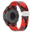 Garmin Fenix 7S / 6S Pro / 5S Plus / Instinct 2S Camouflage Horlogebanden Zilver Gesp 20mm Sportief Koord - Camo Wit