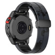 Garmin 22mm Quickfit Horlogeband Zwarte Gesp Camouflage Polsband - Camo Grijs