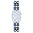 Apple Watch Series 41mm - 40mm - 38mm Universele Ketting Stijl Horlogeband - Zilver+Licht Denim
