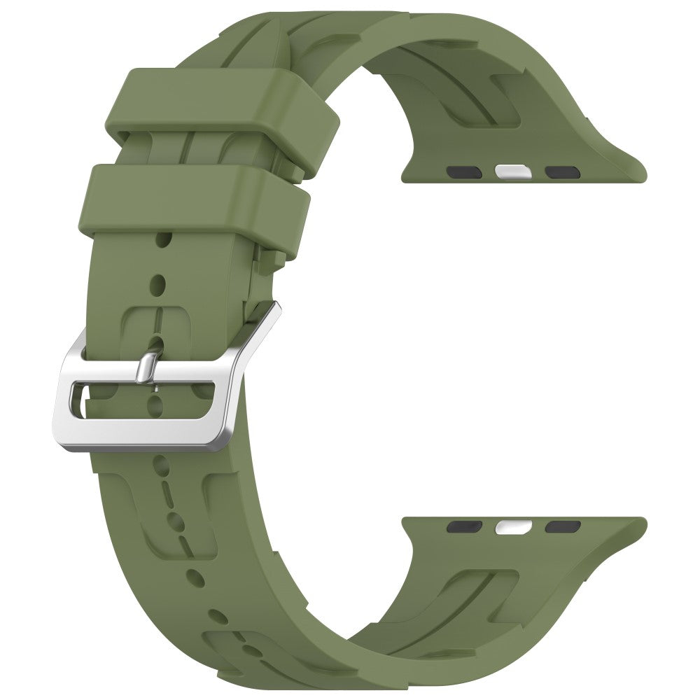 Slidstærk Silikone Universal Rem passer til Apple Smartwatch - Grøn#serie_9