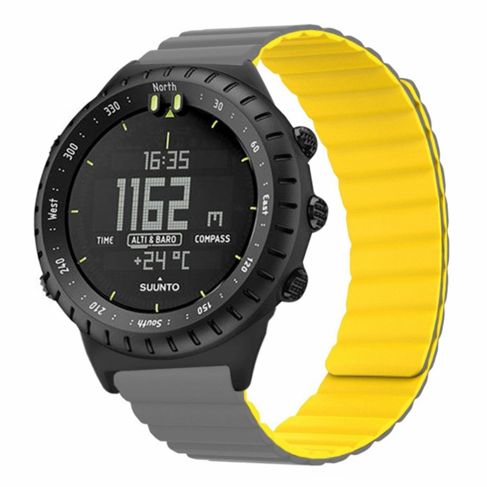 Glimrende Silikone Rem passer til Suunto Core - Gul#serie_6