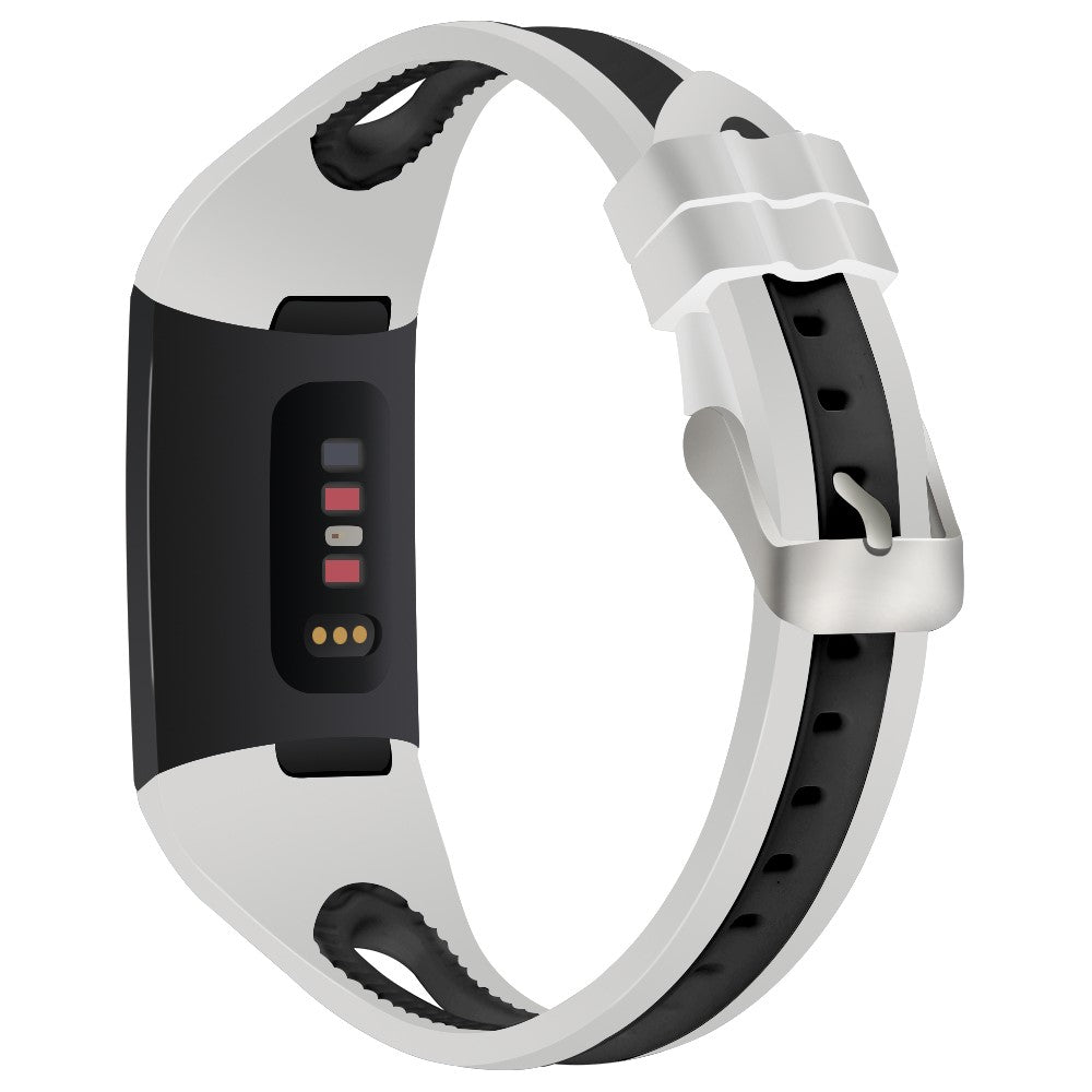 Silikone Universal Rem passer til Fitbit Charge 3 / Fitbit Charge 4 - Hvid#serie_2