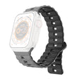 Apple Watch Series 41mm - 40mm - 38mm Universele Horlogeband Magnetisch Flexibel Koord - Grijs+Zwart