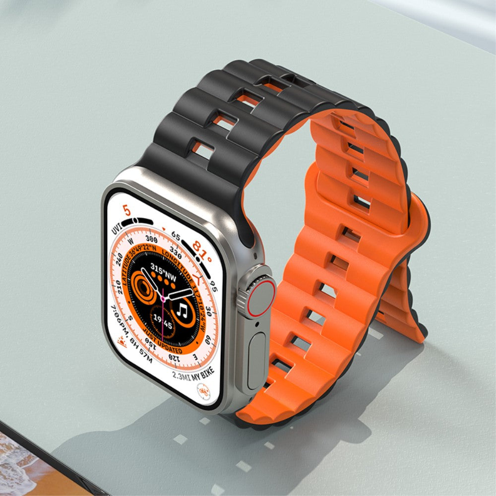 Meget Fint Silikone Universal Rem passer til Apple Smartwatch - Orange#serie_6