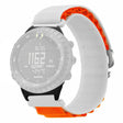 Suunto Core Horlogeband 22mm Nylon Lus Verstelbaar Bandje met Aansluiting - Wit+Oranje