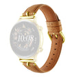 20mm Universele Smart Watch Band Echt Koe Leren Koord Vervanging - Khaki+Gouden Gesp Gesp
