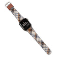 Apple Watch Series 49mm - 45mm - 44mm - 42mm Universeel Leren Horlogebandje - Blauw+Grijs+Bruin