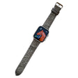 Horlogebandje voor Apple Watch Series 49mm - 45mm - 44mm - 42mm Universele Winter Furry Nylon Koord - Grijs+Groen