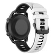Samsung Galaxy Watch6 Classic 47mm 43mm / GarminActive 5 Flexibele Band 20mm Tweekleurig Horlogebandje - Wit+Zwart