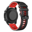 Samsung Galaxy Watch6 Classic 47mm 43mm / GarminActive 5 Flexibele Band 20mm Tweekleurig Horlogebandje - Wit+Zwart