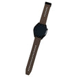 Universele 22mm PU lederen en flexibele horlogeband vervanging met magnetische vouwsluiting - Koffie