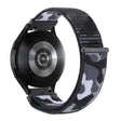 Samsung Galaxy Watch6 Classic 47mm 43mm / GarminActive 5 Nylon Horlogebandje 20mm Camouflage Polsband - Zwart Camo
