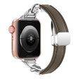 Apple Watch Series 41mm - 40mm - 38mm Universele Echt Koe Leren Horlogebandje - Bruin