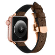 Apple Watch Series 41mm - 40mm - 38mm Universeel horlogebandje - Tan / Rose Gold Buckle en Rose Gold Buckle