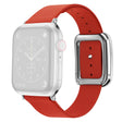 Apple Watch 49mm / 45mm / 44mm / 42mm Leren horlogebandje voor heren - Donkergroen