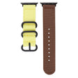 Apple Watch 41mm / 40mm / 38mm Nylon Horlogebandje 3 Ringen - Geel+Tan