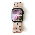 AW Apple Watch 41mm / 40mm / 38mm Nylon horlogebandje - Zwart bladroze