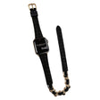 Apple Watch 41mm / 40mm / 38mm Smart Watchband Dual Layer Strap - Zwart+Gouden Ketting