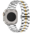 Roestvrij Stalen Koord Apple Watch 49mm / 45mm / 44mm / 42mm Band - Zilver+Goud