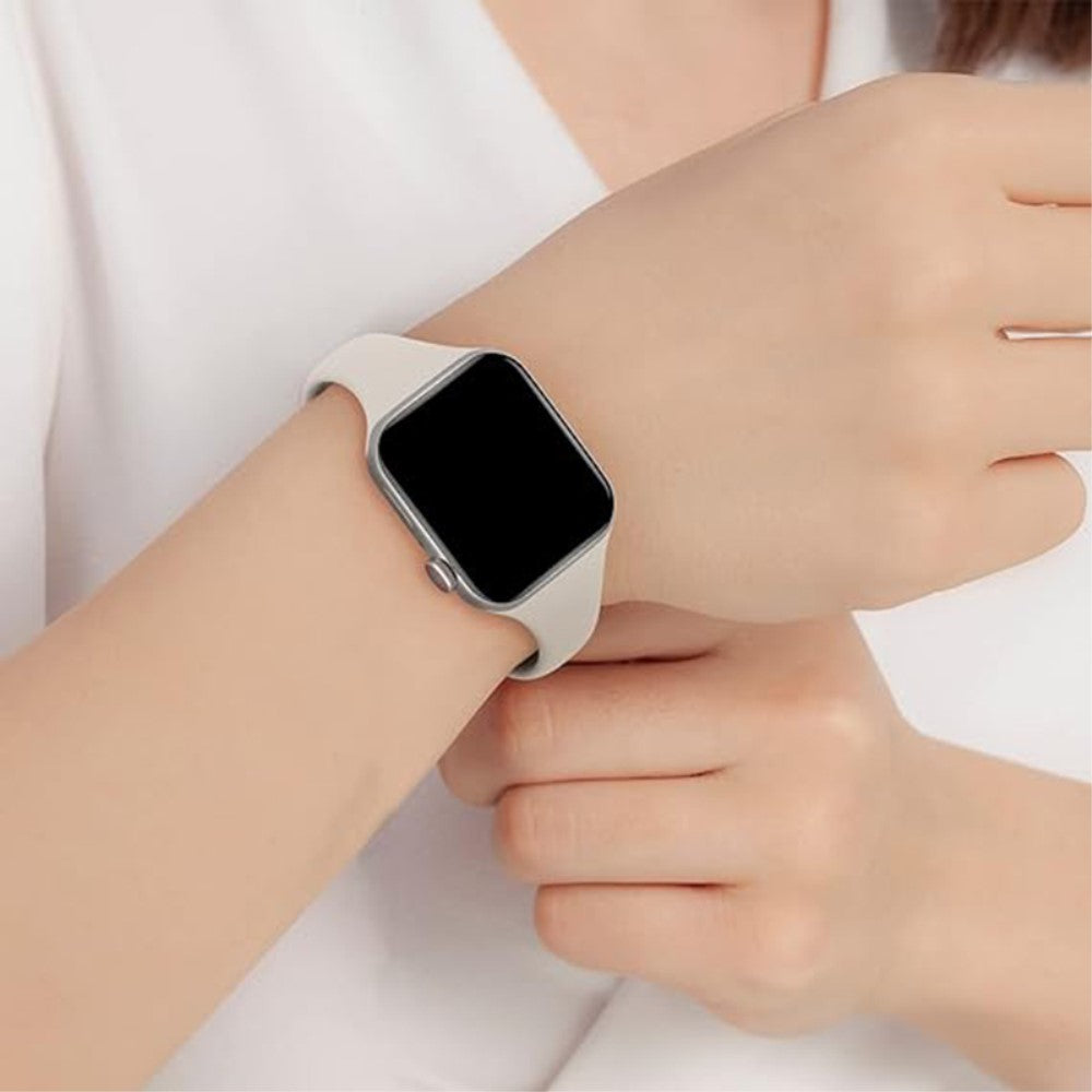 Super Fed Silikone Universal Rem passer til Apple Smartwatch - Gul#serie_6