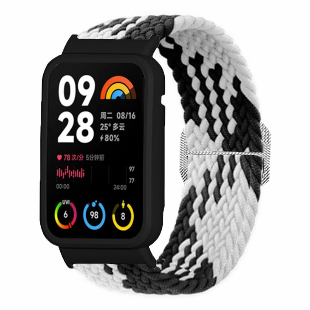 Mega Godt Nylon Rem passer til Xiaomi Smart Band 8 Pro - Sort#serie_5