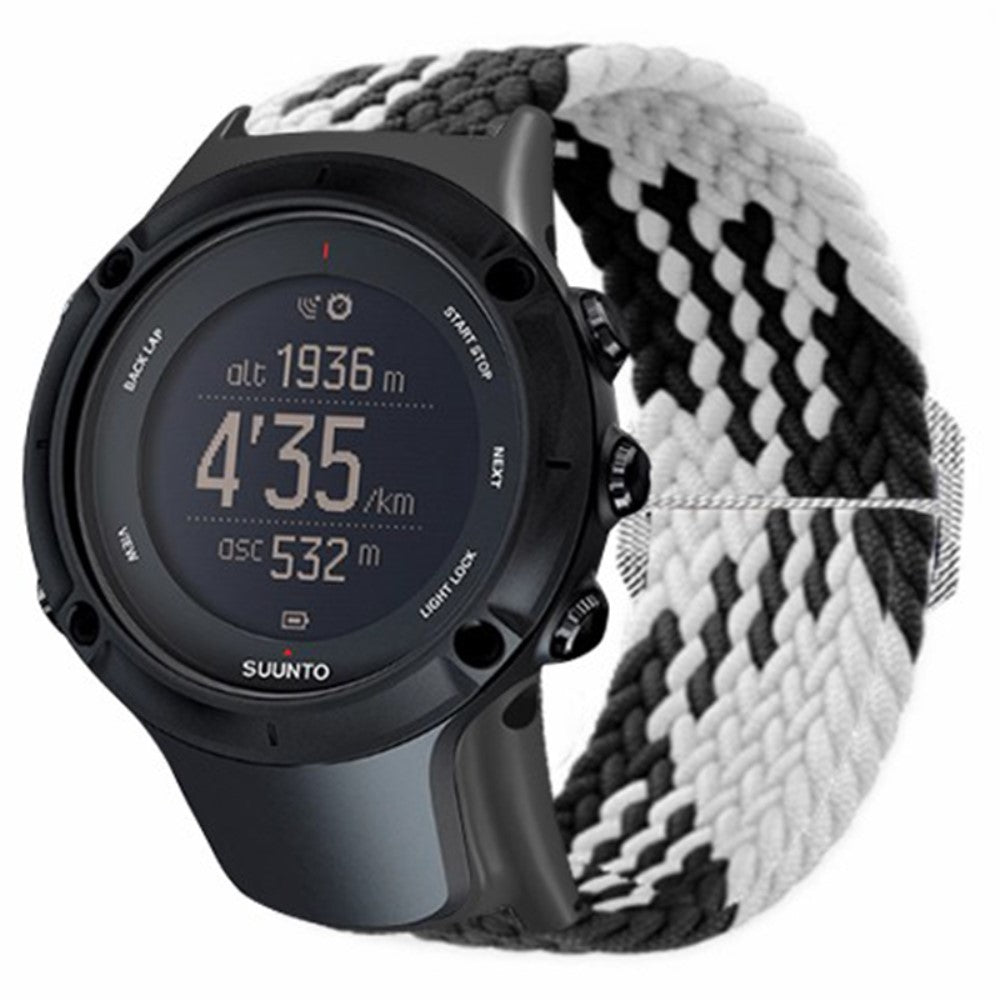 Glimrende Nylon Universal Rem passer til Suunto Smartwatch - Sort#serie_5