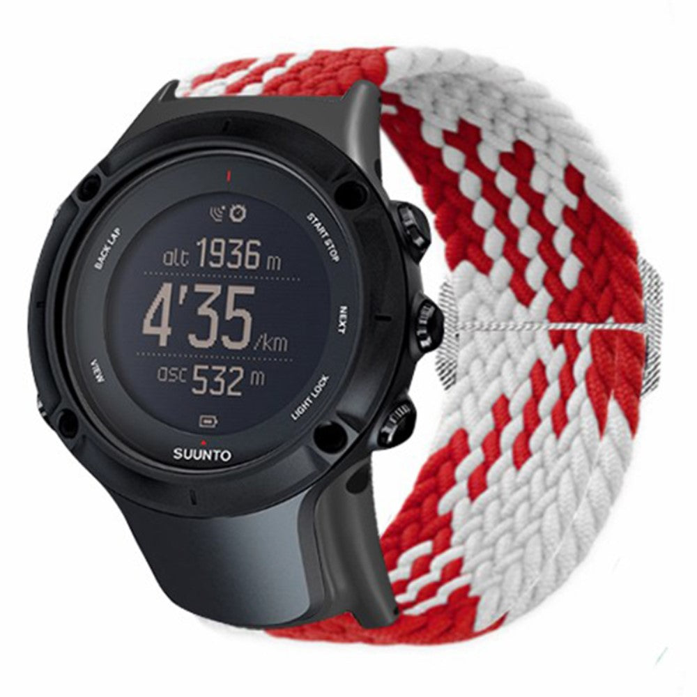 Glimrende Nylon Universal Rem passer til Suunto Smartwatch - Rød#serie_7