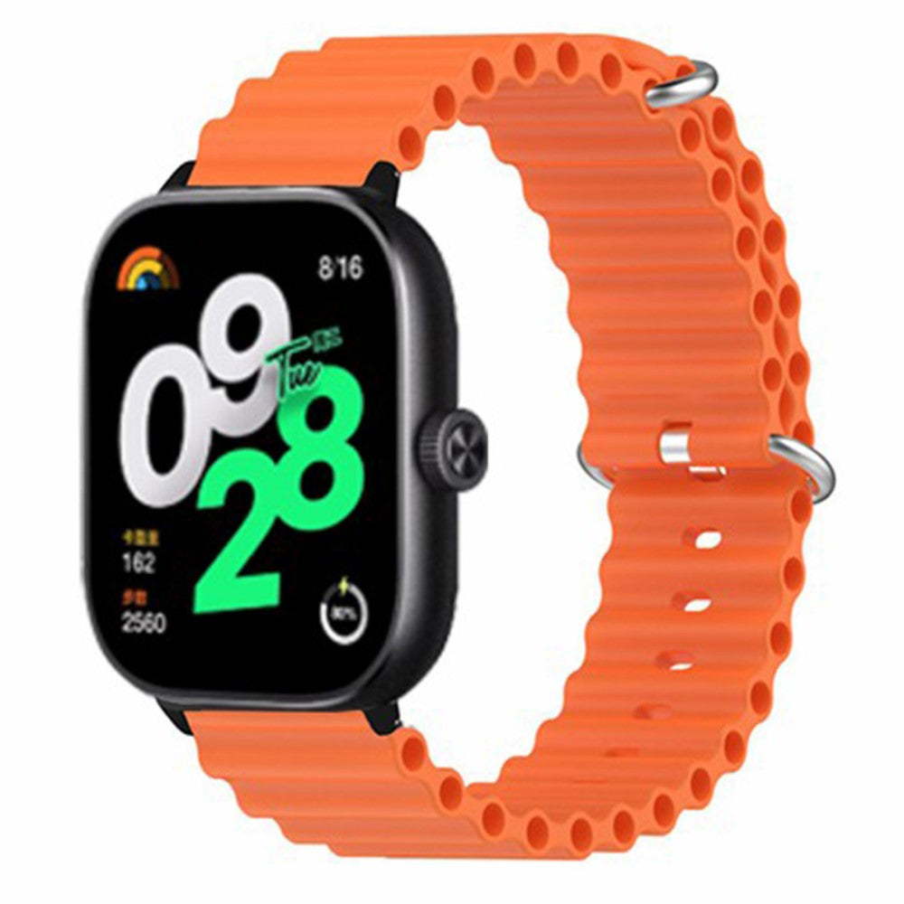 Fint Silikone Rem passer til Xiaomi Redmi Watch 4 - Orange#serie_3