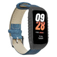 Xiaomi Smart Band 8 Active Koordje Vervanging Denim Textuur Bandje met Horloge Hoesje