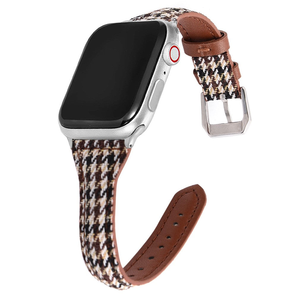 Stilren Ægte Læder Universal Rem passer til Apple Smartwatch - Brun#serie_1