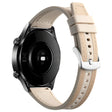 Samsung Galaxy Watch6 Classic 47mm 43mm / GarminActive 5 20mm Horlogebandje Koeienleer Siliconen Bandje - Wit+Zwart