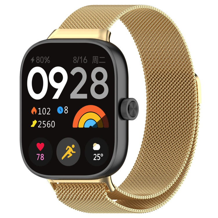 Metal Universal Rem passer til Xiaomi Smart Band 8 Pro / Xiaomi Redmi Watch 4 - Guld#serie_1