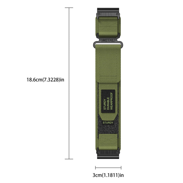 Garmin Smart Watch 26mm Nylon Women Adjustable Band Magic Tape Design Sport Replacement Strap - Army Green#serie_3