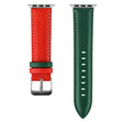 Apple Watch 9 8 7 41mm / SE (2022) SE (2023) SE 6 5 4 40mm / 3 2 1 38mm Band Klassiek Koe Leren Koord - Rood / Groen