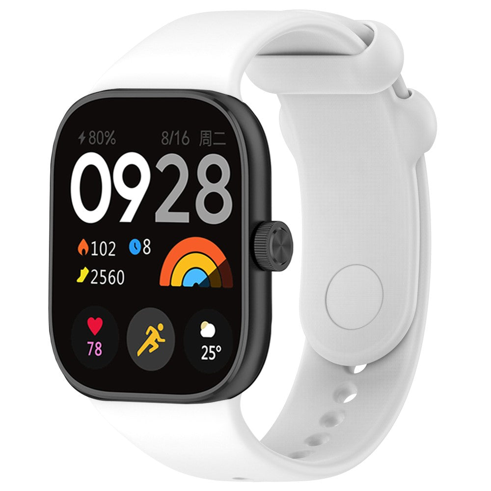 Silikone Universal Rem passer til Xiaomi Smart Band 8 Pro / Xiaomi Redmi Watch 4 - Hvid#serie_2