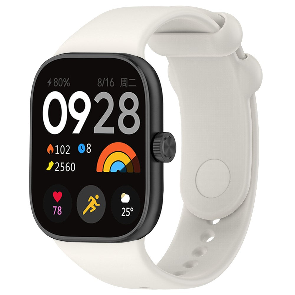 Silikone Universal Rem passer til Xiaomi Smart Band 8 Pro / Xiaomi Redmi Watch 4 - Guld#serie_4