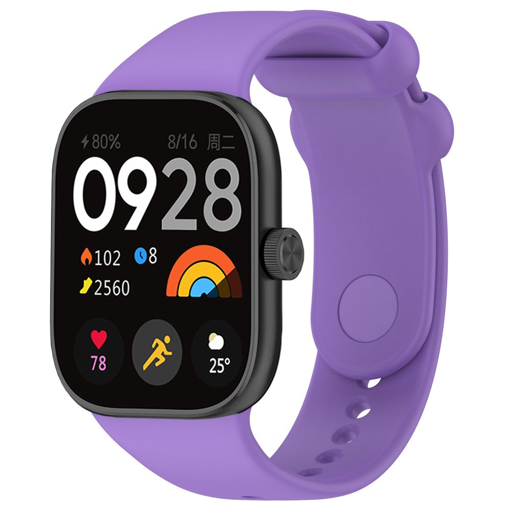 Silikone Universal Rem passer til Xiaomi Smart Band 8 Pro / Xiaomi Redmi Watch 4 - Lilla#serie_10