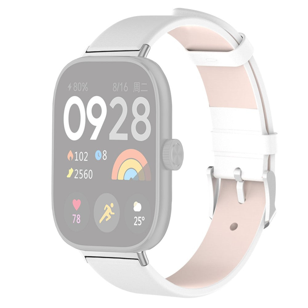 Kunstlæder Universal Rem passer til Xiaomi Smart Band 8 Pro / Xiaomi Redmi Watch 4 - Hvid#serie_1