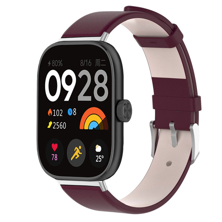 Kunstlæder Universal Rem passer til Xiaomi Smart Band 8 Pro / Xiaomi Redmi Watch 4 - Rød#serie_4