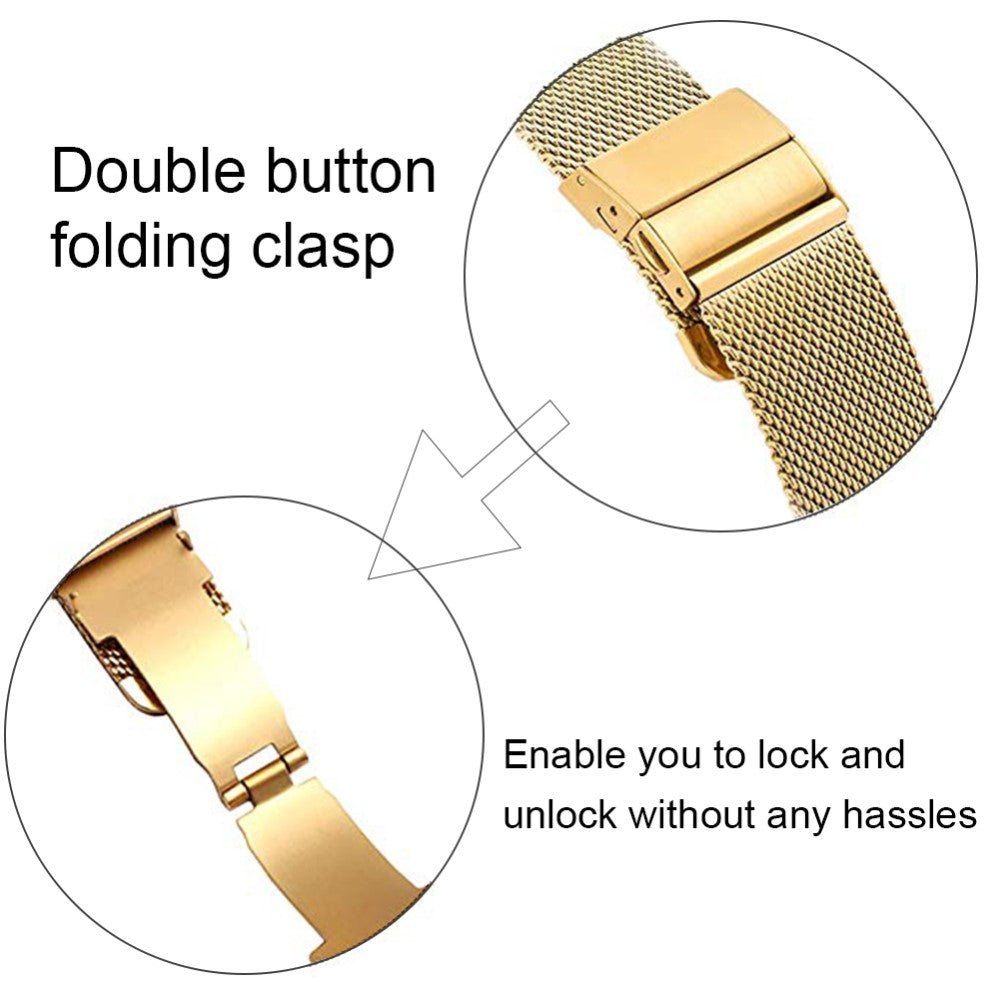 Metal Universal Rem passer til Xiaomi Smart Band 8 Pro / Xiaomi Redmi Watch 4 - Guld#serie_3