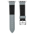 Apple Watch Series 41mm / 40mm / 38mm Denim Polsband - Zwart+Grijs
