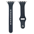 Apple Watch Series 41mm / 40mm / 38mm Lederen horlogeband met knopgesp - marineblauw
