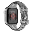 Apple Watch Series 41mm / 40mm / 38mm Flexibele Horlogeband - Transparant Zwart