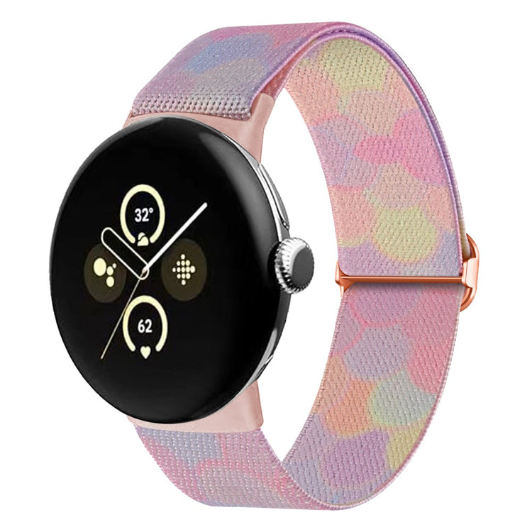 Nylon Universal Rem passer til Google Pixel Watch / Google Pixel Watch 2 - Pink#serie_4