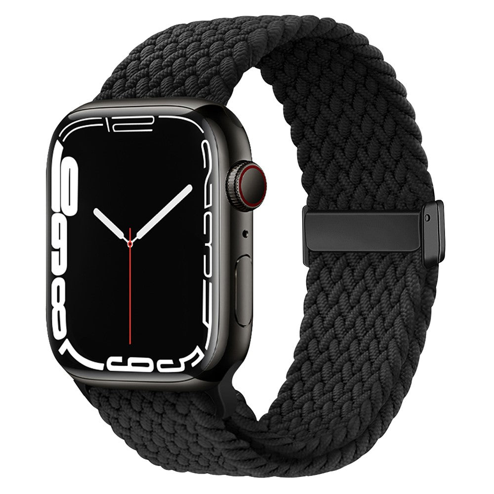 Mega Elegant Nylon Universal Rem passer til Apple Smartwatch - Sort#serie_6