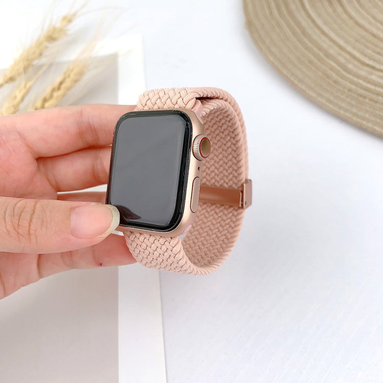 Mega Elegant Nylon Universal Rem passer til Apple Smartwatch - Pink#serie_12