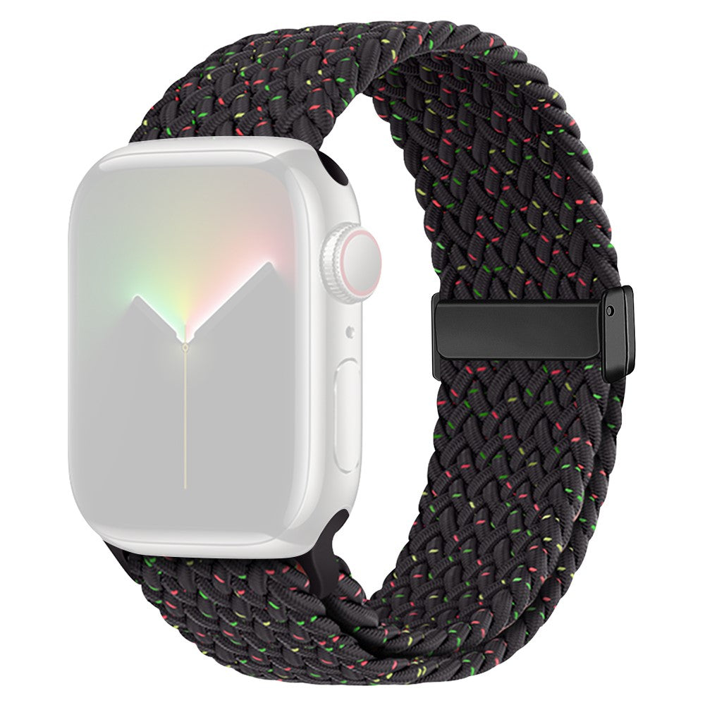 Mega Elegant Nylon Universal Rem passer til Apple Smartwatch - Sort#serie_13