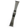 Apple Watch 49mm / 45mm / 44mm / 42mm Metalen horlogebandje - Titanium Zwart