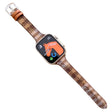 Apple Watch 49mm / 45mm / 44mm / 42mm Wollen Horlogebandje - Donkerbruin